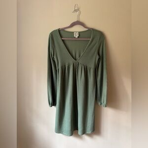 Blue Rain Sage Long Sleeve Dress